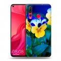 Дизайнерский пластиковый чехол для Huawei Nova 4 Анютины глазки