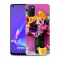 Дизайнерский пластиковый чехол для OPPO A52 Анютины глазки