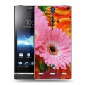 Дизайнерский пластиковый чехол для Sony Xperia S Герберы