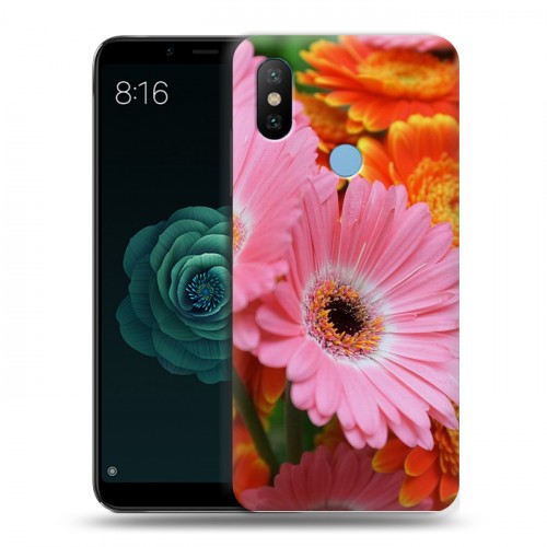 Дизайнерский силиконовый чехол для Xiaomi Mi A2 Герберы