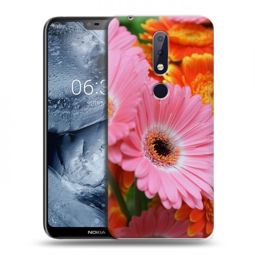 Дизайнерский силиконовый чехол для Nokia 6.1 Plus Герберы