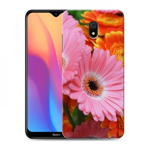 Дизайнерский силиконовый с усиленными углами чехол для Xiaomi RedMi 8A Герберы