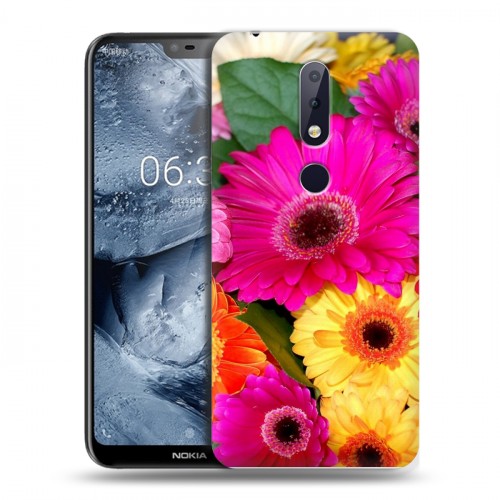 Дизайнерский пластиковый чехол для Nokia 6.1 Plus Герберы