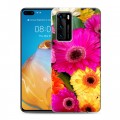 Дизайнерский силиконовый с усиленными углами чехол для Huawei P40 Герберы