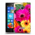 Дизайнерский пластиковый чехол для Microsoft Lumia 435 Герберы