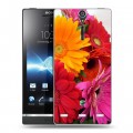 Дизайнерский пластиковый чехол для Sony Xperia S Герберы