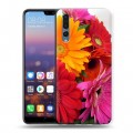 Дизайнерский силиконовый с усиленными углами чехол для Huawei P20 Pro Герберы