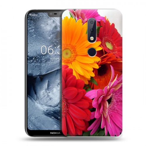 Дизайнерский пластиковый чехол для Nokia 6.1 Plus Герберы