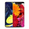 Дизайнерский пластиковый чехол для Samsung Galaxy A80 Герберы