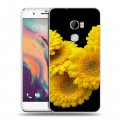 Дизайнерский пластиковый чехол для HTC One X10 Герберы