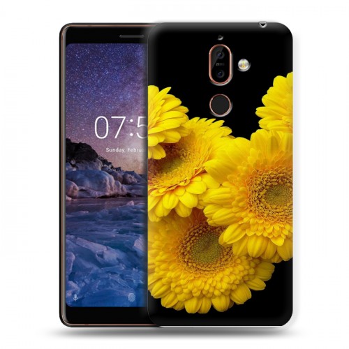 Дизайнерский пластиковый чехол для Nokia 7 Plus Герберы