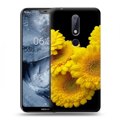 Дизайнерский пластиковый чехол для Nokia 6.1 Plus Герберы