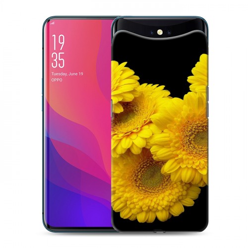 Дизайнерский силиконовый чехол для OPPO Find X Герберы