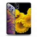 Дизайнерский силиконовый чехол для Iphone Xs Max Герберы