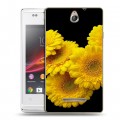 Дизайнерский пластиковый чехол для Sony Xperia E Герберы