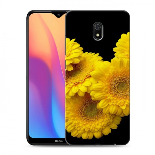 Дизайнерский силиконовый с усиленными углами чехол для Xiaomi RedMi 8A Герберы