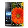 Дизайнерский пластиковый чехол для Sony Xperia S Герберы