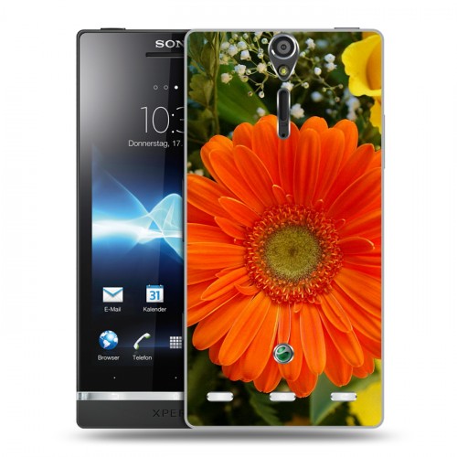 Дизайнерский пластиковый чехол для Sony Xperia S Герберы