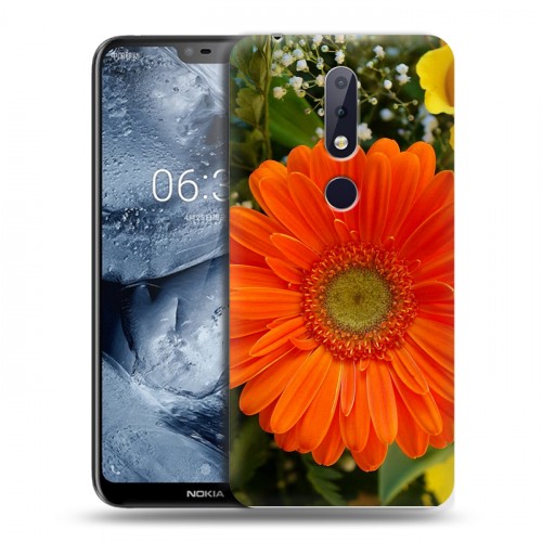 Дизайнерский пластиковый чехол для Nokia 6.1 Plus Герберы