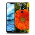 Дизайнерский силиконовый чехол для Nokia 5.1 Plus Герберы