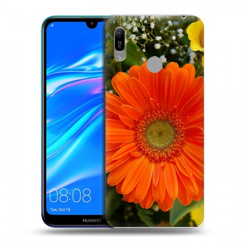 Дизайнерский пластиковый чехол для Huawei Y6 (2019) Герберы