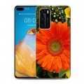 Дизайнерский пластиковый чехол для Huawei P40 Герберы