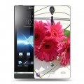 Дизайнерский пластиковый чехол для Sony Xperia S Герберы