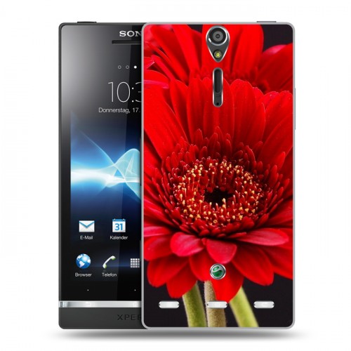 Дизайнерский пластиковый чехол для Sony Xperia S Герберы