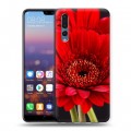 Дизайнерский силиконовый с усиленными углами чехол для Huawei P20 Pro Герберы