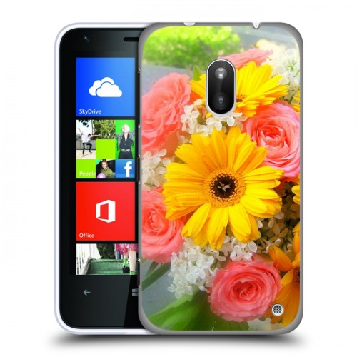 Дизайнерский пластиковый чехол для Nokia Lumia 620 Герберы