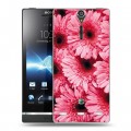 Дизайнерский пластиковый чехол для Sony Xperia S Герберы