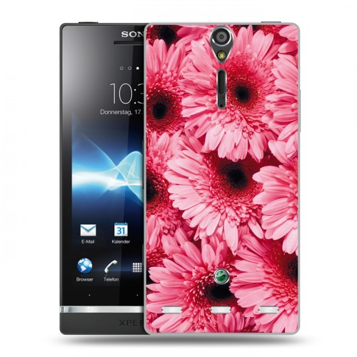 Дизайнерский пластиковый чехол для Sony Xperia S Герберы