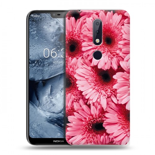 Дизайнерский пластиковый чехол для Nokia 6.1 Plus Герберы