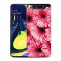 Дизайнерский пластиковый чехол для Samsung Galaxy A80 Герберы