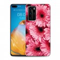 Дизайнерский силиконовый с усиленными углами чехол для Huawei P40 Герберы