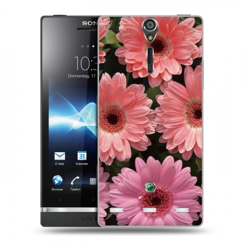 Дизайнерский пластиковый чехол для Sony Xperia S Герберы