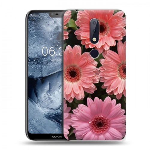 Дизайнерский пластиковый чехол для Nokia 6.1 Plus Герберы