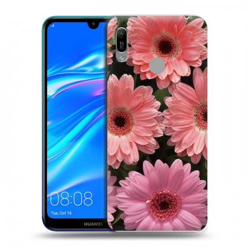 Дизайнерский пластиковый чехол для Huawei Y6 (2019) Герберы