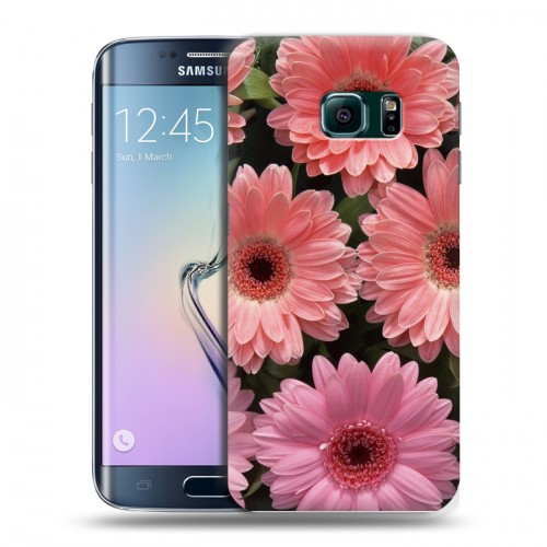 Дизайнерский силиконовый чехол для Samsung Galaxy S6 Edge Герберы