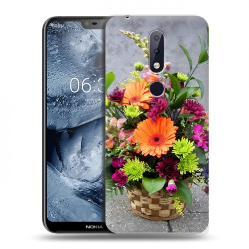 Дизайнерский пластиковый чехол для Nokia 6.1 Plus Герберы