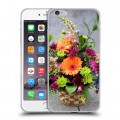 Дизайнерский силиконовый чехол для Iphone 6 Plus/6s Plus Герберы