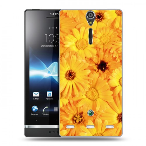 Дизайнерский пластиковый чехол для Sony Xperia S Герберы