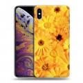 Дизайнерский силиконовый чехол для Iphone Xs Max Герберы