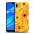 Дизайнерский пластиковый чехол для Huawei Y6 (2019) Герберы