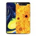 Дизайнерский пластиковый чехол для Samsung Galaxy A80 Герберы