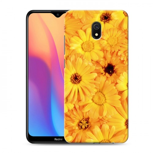 Дизайнерский силиконовый с усиленными углами чехол для Xiaomi RedMi 8A Герберы