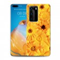 Дизайнерский пластиковый чехол для Huawei P40 Pro Герберы