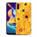 Дизайнерский пластиковый чехол для Samsung Galaxy M11 Герберы