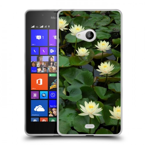 Дизайнерский пластиковый чехол для Microsoft Lumia 540 Кувшинки