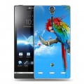 Дизайнерский пластиковый чехол для Sony Xperia S Попугаи